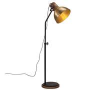 vidaXL Lampadaire 25 W laiton antique 30x30x100-150 cm E27, lampe, lampe sur pied, lampe industrielle, lumière, lampe de lecture, éclairage Marron G
