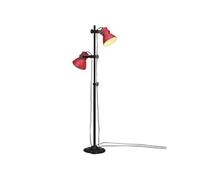 vidaXL Lampadaire 25 W rouge délavé 25x25x90/140 cm E27, lampe, lampe sur pied, lampe industrielle, lumière, lampe de lecture, éclairage Rouge G