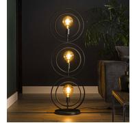 Lampadaire 3 lampes 40x30x124 cm en métal gris foncé - AMP
