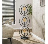 Lampadaire 3 lampes 40x30x124 cm en métal gris foncé - SYBIL