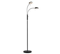 Lampadaire à 2 Bras, Noir