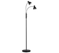 Lampadaire à 2 Bras, Noir