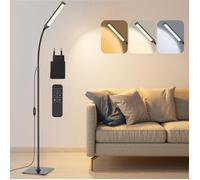 Lampadaire à Col de Cygne-Hauteur réglable,3 Température &5 Niveaux Luminosité,pour Extensions Cils/Soins Visage(USB&Fiche)