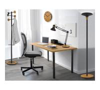 Lampadaire à LED BALY BAMBOO, dimmable, blanc-bambou