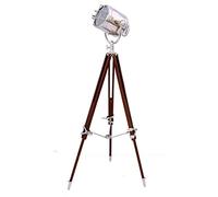 Lampadaire à trépied, projecteur décoratif rétro, spot