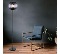 Lampadaire à Vasque Lampe de Salon Lecture Fumée Boule de Verre E27 H 160 CM [EEK: Nicht bewertet]