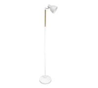 Lampadaire Afocar E27 blanc et hêtre orientable 140 x 25 x 25 cm