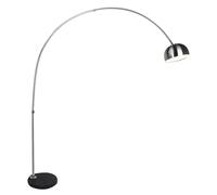 Lampadaire Arc avec télécommande, design incurvé minimaliste moderne, tige télescopique, base en marbre, éclairage LED de protection des yeux pour salon et chambre à coucher