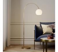 Lampadaire arc Cynthia Lindby, doré, Salon / Salle à manger, Verre, Moderne, Lampadaire