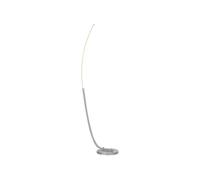 HomCom Lampadaire sur pied LED contemporain, 3 niveaux réglables, interrupteur à pied, Argenté