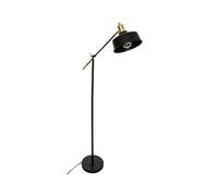 Lampadaire arc en metal coloris noir - Longueur 64,5 x Profondeur 24 x Hauteur 155 cm --
