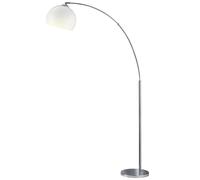 Lampadaire Arc lampe de lecture lampadaire lampe de salon lampadaire, métal acrylique chrome blanc, 1x E27, H 180 cm