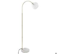 Lampadaire arc ""Laye"" marbre doré H150cm - Atmosphera Créateur d'intérieur
