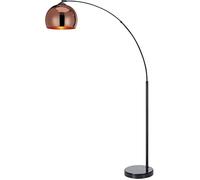 Lampadaire arc moderne - SWAMEE - Abat-jour rose - Pied marbre noir - 167 cm hauteur - E26 - Lampe LED - Mate