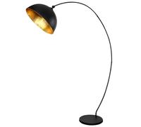 Lampadaire Arch noir mat feuille d'or design salon lampadaire réglable Globo 58486