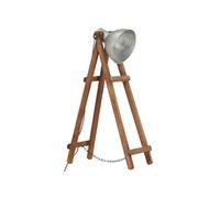 Lampadaire Argenté E27 Bois de manguier massif