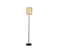 HomCom Lampadaire sur pied vintage en métal – Abat-jour corde papier, E27 40W, Ø26×164 cm
