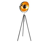 Lampadaire au design spot, lampadaire robuste en métal, style industriel Lampadaire, métal, or noir, 1x douille E27, D 41 cm