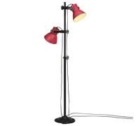 vidaXL Lampadaire avec 2 abat-jours E27 en fonte Noir