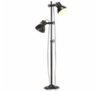 Vidaxl Lampadaire Avec 2 Abat-Jour Noir E27 Fonte