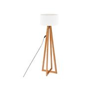 Lampadaire bois et blanc Molu H140