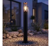 Lampadaire Jardin Extérieur Lampadaire Lampadaire Inox Extérieur, accentuation cuivre noir fumé, 1x LED 7W 806Lm blanc chaud, DxH 7,6x80cm