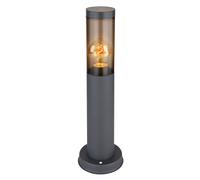 Lampadaire, borne lumineuse, lampe de jardin anthracite, lampadaire sur pied couleur fumée, H45 cm