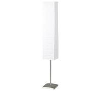 Lampadaire - Brilliant - NERVA - 145x18cm - E14 2x40W - titane et blanc - métal et papier