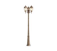 Lampadaire, candélabre, noir or, alu, H 239 cm