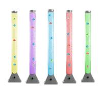 Lampadaire colonne d'eau lampadaire lampadaire lampe d'appoint, fonction changeur de couleur force de bulle poisson décoratif, 12x LED, DxH 10x120cm