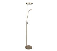 Lampadaire Combiné Vegas avec Variateur D'intensité, Laiton Antique