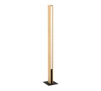 Lampadaire connecté ANCHORENA-Z LED 35W en bois et acier marron et noir 105x55x1500mm