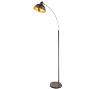 Lampadaire couleur rouille Lampe de salon rétro debout or Lampadaire lampe à arc rouille or, CCT changement de couleur dimmable, Smart RGB LED 10W 806Lm, H 155 cm