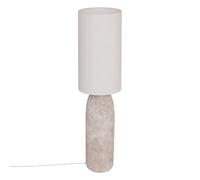 Lampadaire cylindrique effet travertin ERIN - Gris