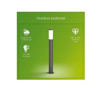 Lampadaire d e térieur PHILIPS UTRECHT Anthracite 20W Résistant au intempéries Anthracite G