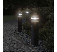 Lampadaire d extérieur avec capteur noir 50 cm aluminium