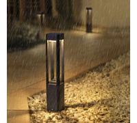 Lampadaire de jardin 60 cm LED 10W noir sablé carré NUTRI Italux