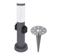 Lampadaire de jardin à LED lampadaire d'extérieur avec douilles anthracite avec piquet de sol, 11 W 1055lm 3000K, H 45 cm
