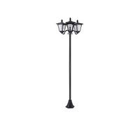 Lampadaire de jardin - Outsunny - extérieur LED solaire capteurs 3 abat-jours étanche IP44 - métal - H.182,5 cm - noir