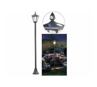 Royal Gardineer Lampadaire de jardin solaire à LED, capteur PIR et crépusculaire, 300 lm, 160 cm