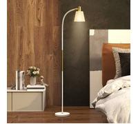 Lampadaire de salon - HOMCOM - réglable en hauteur 127-160 cm - interrupteur, douille E27 - blanc