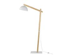 Lampadaire de travail en pin, blanc, 1 x E27