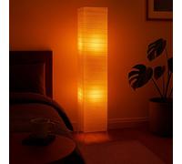 Lampadaire en papier Lampe de salon Lampe d'appoint Chambre à coucher Lampe sur pied 2 flammes, 2x E27, LxH 25x130 cm