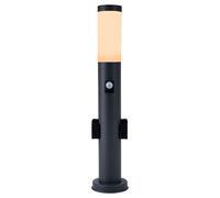 Lampadaire d'éclairage extérieur intelligent avec détecteur de mouvement lumière de jardin dimmable, voix, contrôle d'application, LED RVB 9W 806lm blanc chaud, H 60 cm
