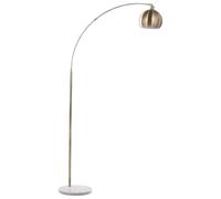 Lampadaire Design Arc Abat-jour Suspendu Réglable en Méral Couleur Bronze E27 Max 60W pour Éclairage de Salon ou Chambre Scandinave et Moderne Beliani