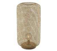 Lampadaire design bambou Mirena - Diam. 39 x H. 77 cm - Beige naturel