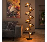 Lampadaire design industriel en métal avec anneaux ERVO 2