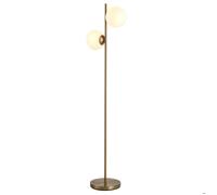 HomCom Lampadaire néo-rétro 2 boules métal doré max. 40 W Doré G