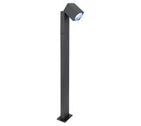Lampadaire d'extérieur anthracite pour jardin à intensité variable - LED RVB Smart Home - Spot à changement de couleur orientable - 1 x 4,5 W - 290 lm - Blanc chaud - Blanc froid - L x l x H : 11,5 x