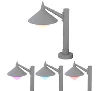 Lampadaire d'extérieur balcon pied de jardin ALU lampadaire TÉLÉCOMMANDE dans un ensemble comprenant des ampoules LED RVB